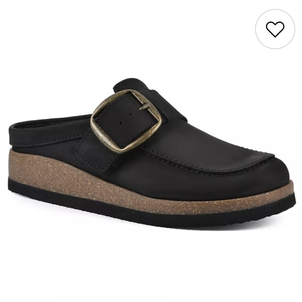 White Mountain Bueno Black Suede Clogs. Size 10
